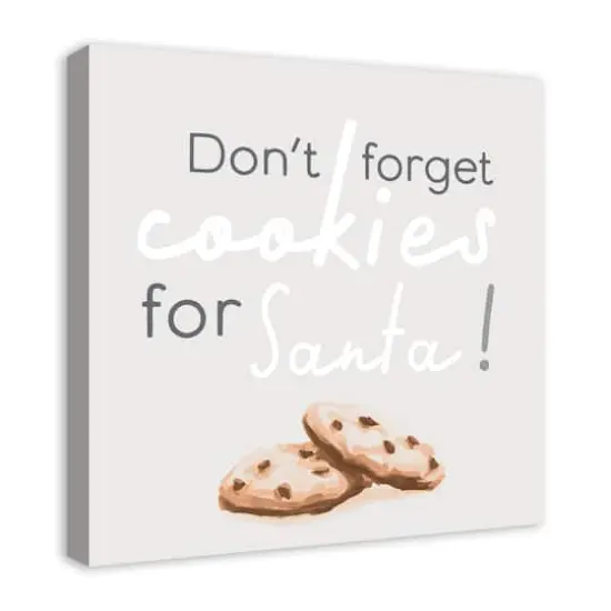 Christmas Cookies Santa Canvas Wall Art {3}