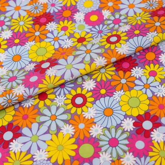 SINGER Packed Retro Floral Cotton Fabric {3}