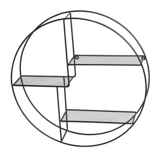 Honey Can Do 3-Tier Steel Circle Wall Shelf {1}