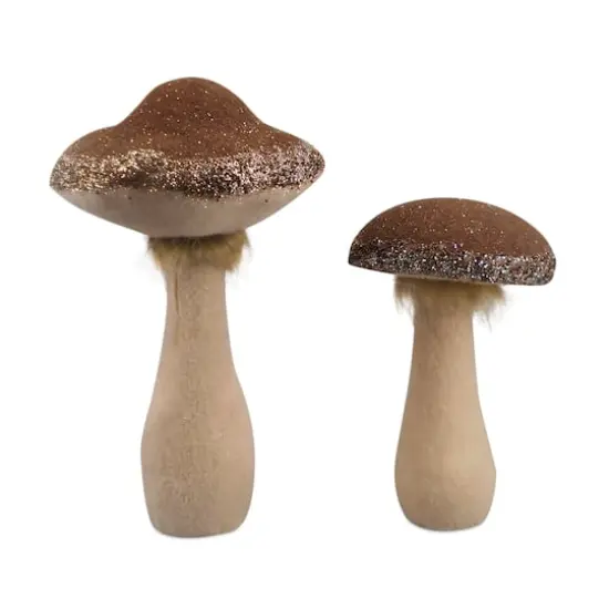 Glittered Mushroom D&eacute;cor Set {1}
