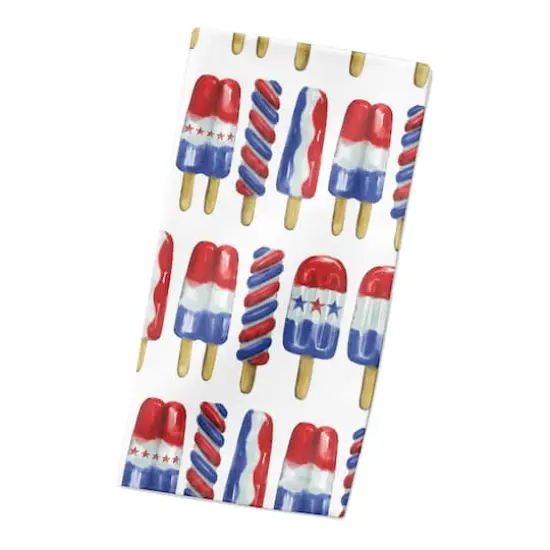Patriotic Popsicle Pattern Cotton Twill Napkin {3}