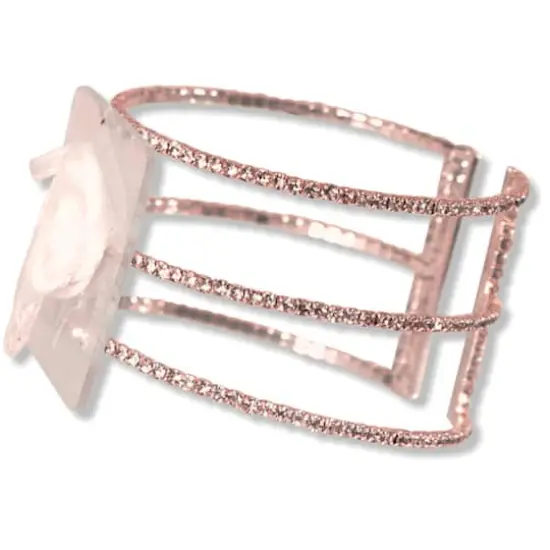 Jam Paper Triple Crown Flower Bracelet Rose Gold {1}