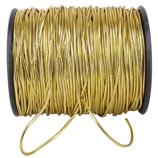 JAM Paper 1/16" Home D&eacute;cor Trimmings Stretch Cord Gold {1}