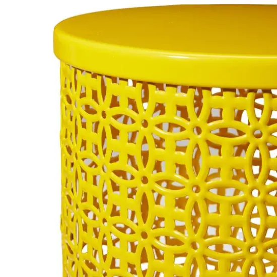 Glitzhome&reg; Multi-Functional Metal Accent Table Set Yellow {8}