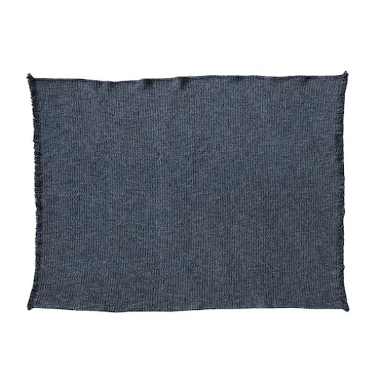 Hello Honey&reg; Stonewashed Charcoal Boucl&eacute; Cotton Blend Throw {1}