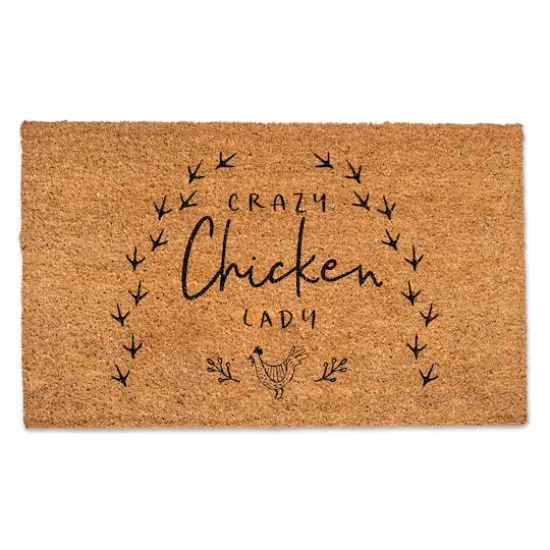 Crazy Chicken Lady 30" x 18" Door Mat {1}