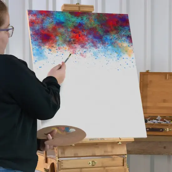 Pacific Arc French Box Bamboo Studio Easel with Storage {10}