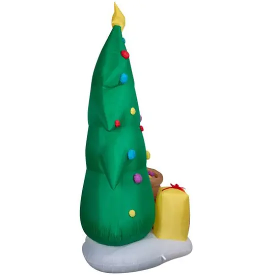 8.5ft. Airblown&reg; Inflatable Christmas Grinch Putting Ornaments on Tree {4}
