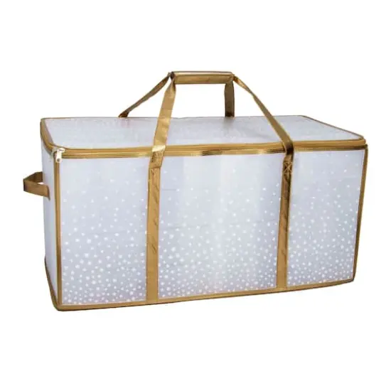 Simplify Gold & White 128ct. Ornament Storage Organizer {1}