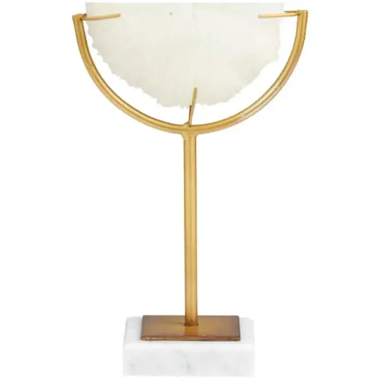 11" Cream Coral Sculpture with Marble Base {6}