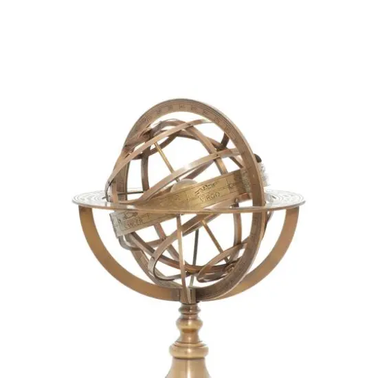 11" Brass Coastal Globe {7}