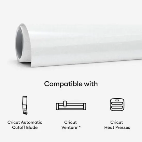 Cricut&reg; Smart Iron-On&trade; Glitter, 25" x 5ft. White {9}