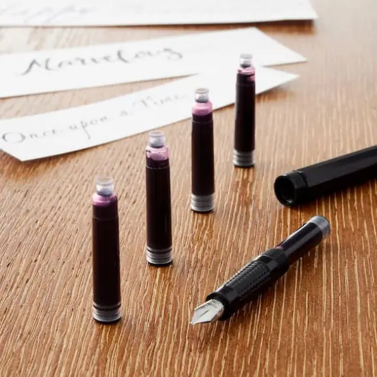 Speedball&reg; Calligraphy Fountain Pen Cartridges Black Ink 10-Pack {3}