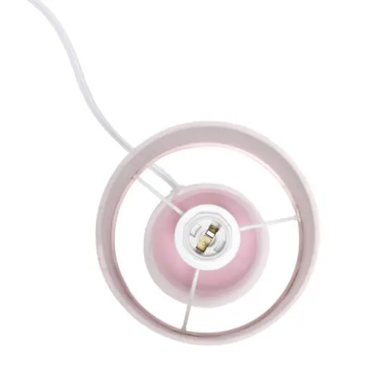 Simple Designs 10" Thimble Base Ceramic Table Lamp Light Pink {9}