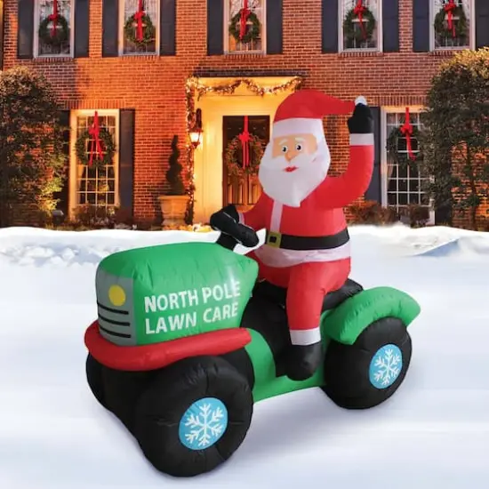 5ft. Inflatable North Pole Lawn Care Santa {6}