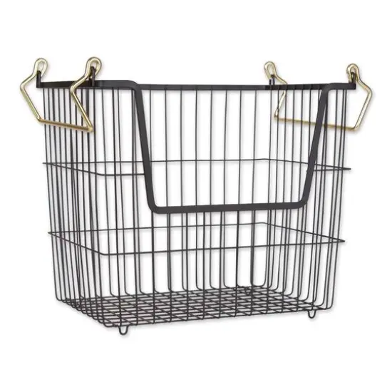 DII&reg; Large Rectangle Metal Basket Black/Gold {7}