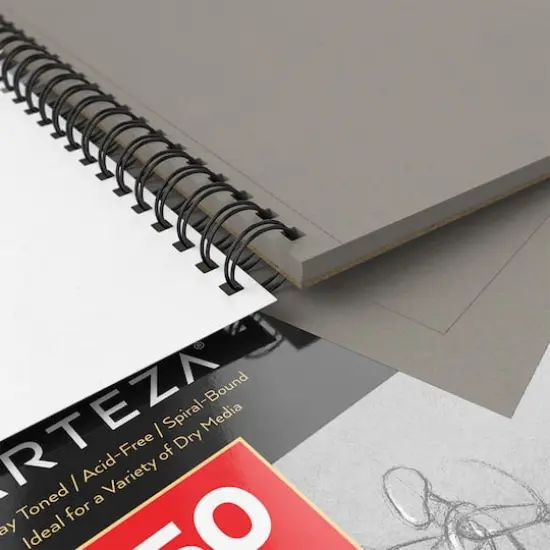 Arteza&reg; 9" x 12" Toned Gray Spiral Sketch Pads, 2ct. {5}
