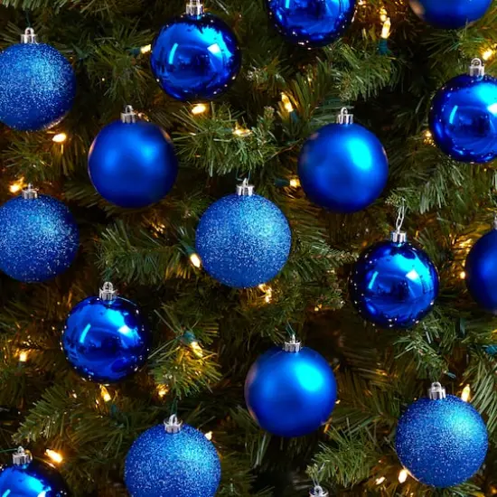 20ct. 3" Blue Shatterproof Christmas Ornaments {5}