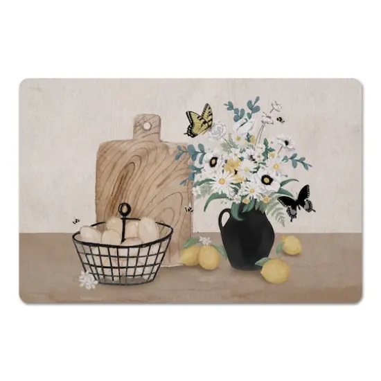 18" x 27" Kitchen Still Life Lemons Floor Mat {1}