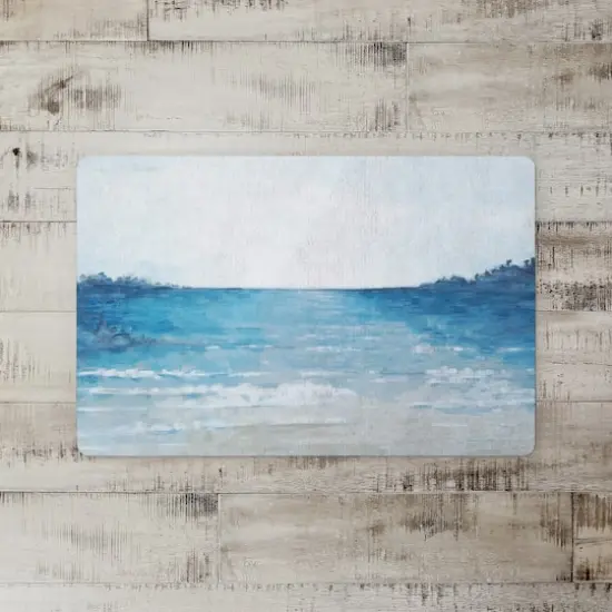 Blue Beach Horizon Floor Mat {3}