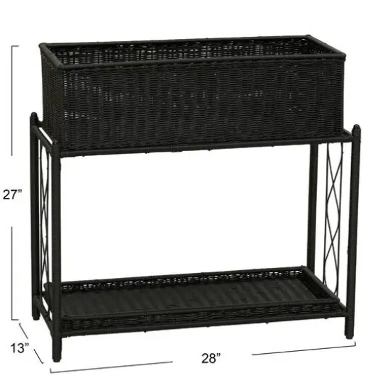 Household Essentials Raised Plant Stand Black {6}