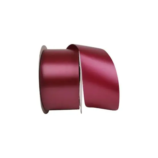 JAM Paper 2.5" x 100yd. Plastic Florentine Ribbon Burgundy {1}