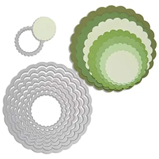 Sizzix&reg; Framelits&trade; Scallop Circles Die Set {3}