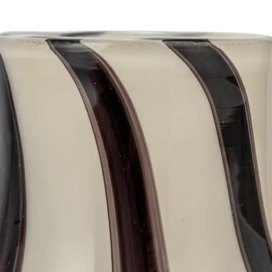 Hello Honey&reg; 7.75" Black & White Striped Glass Vase {8}