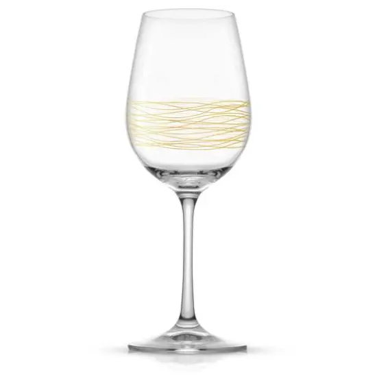 JoyJolt® Golden Royale 14oz. Crystal White Wine Glasses, 2ct. {4}