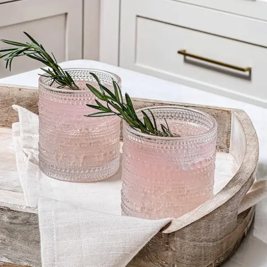 Kate Aspen&reg; 10oz. Textured Beaded Glass Set Clear {5}