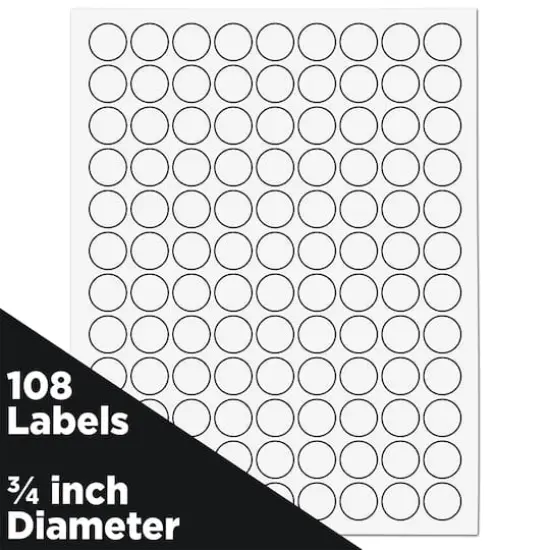 JAM Paper White Circle Label Stickers {3}
