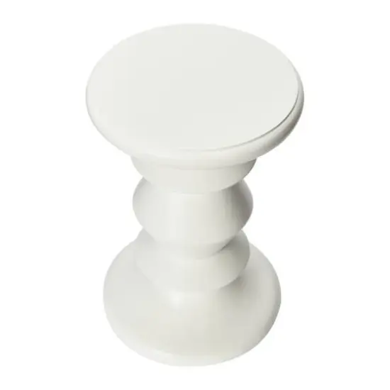 Hello Honey&reg; Berns Mid-Century Modern Solid Mango Table with Flat Top White {5}