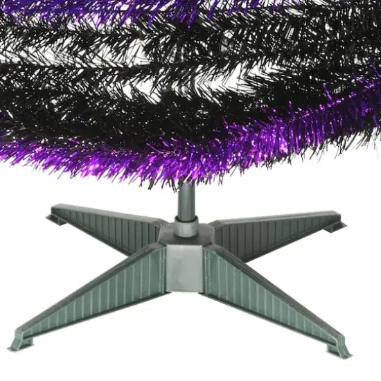7.5ft. Unlit Purple & Black Pop-Up Artificial Halloween Tree {5}