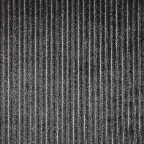 Feldman Black Ribbed Stretch Velvet Fabric {4}