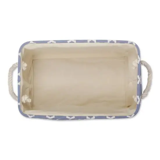 DII&reg; Small Rectangle Lattice Polyester Bin Stonewash Blue {4}