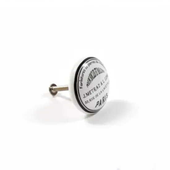 Dritz Home Black & White Ceramic Paris Knobs {3}