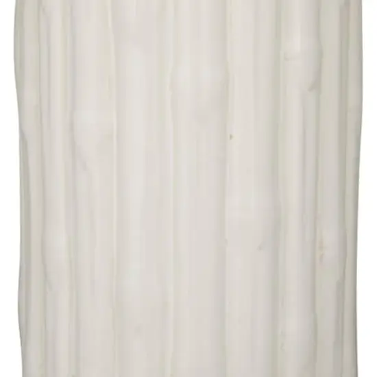 White Ceramic Fluted Base Table Lamp with Drum Shade 15" x 15" x 30" {4}