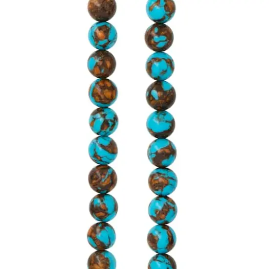 Turquoise Siderolite Round Beads, 8mm by Bead Landing&trade; {1}