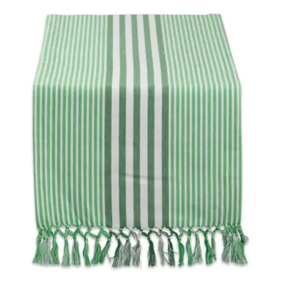 DII&reg; 72" Grass Green Stripes Table Runner {1}