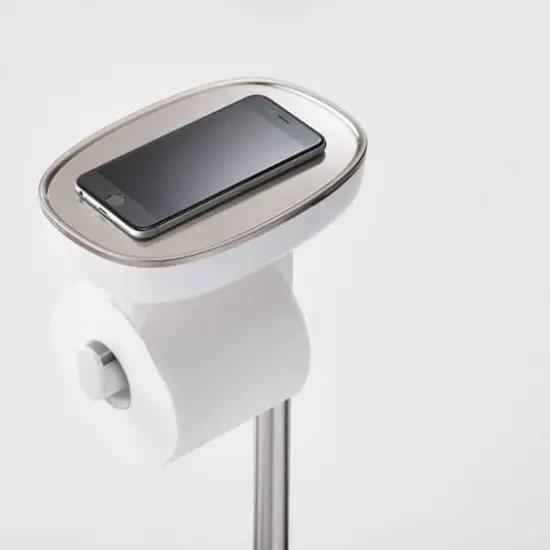 Joseph Joseph EasyStore Plus Standing Toilet Paper Holder with Flex Steel Toilet Brush {3}