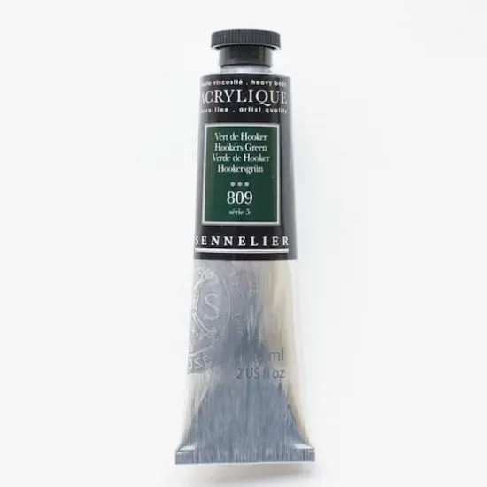 Sennelier Extra Fine Artists' Acrylic Paint, 60mL 809 Hooker's Green {1}