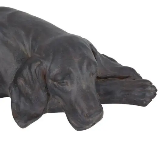 Black Modern farmhouse Dog Garden Sculpture, 23" x 13" x 6" {4}