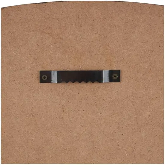 36" Black & Golden Handmade Abstract Carved Wooden Wall Mirror {6}