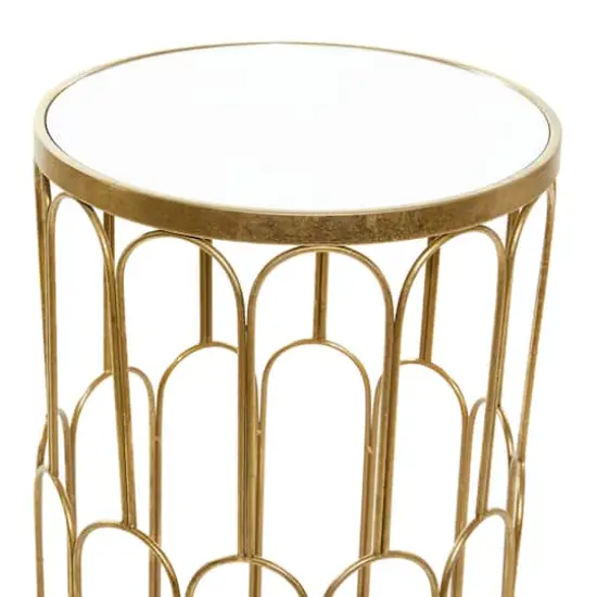 Gold Metal Glam Accent Table Set {4}