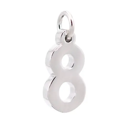 Sterling Silver Number Charm by Bead Landing&trade; 8 {4}