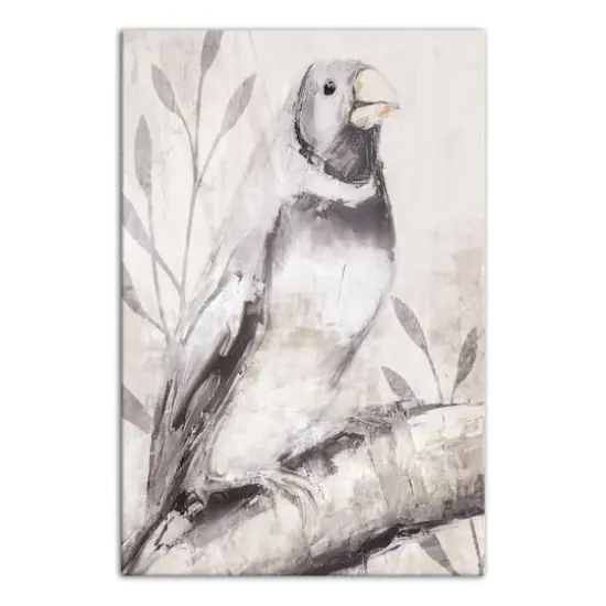 Dusty Blue Bird Canvas Wall Art {1}