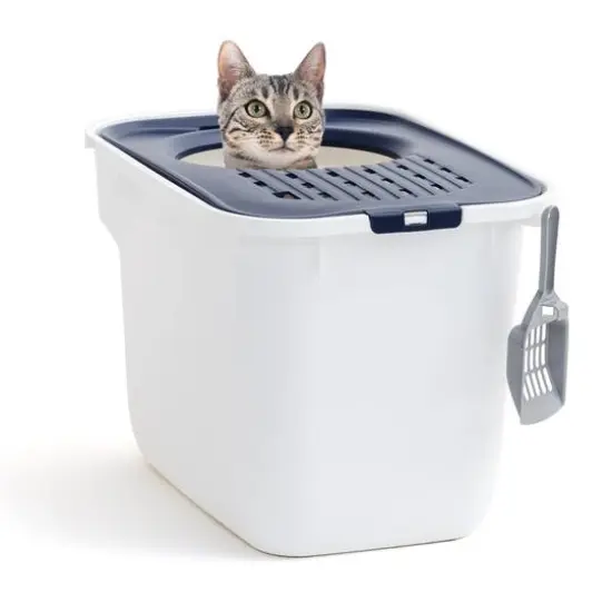 IRIS&reg; 49qt. Cat Litter Box with Top Entry Lid {9}