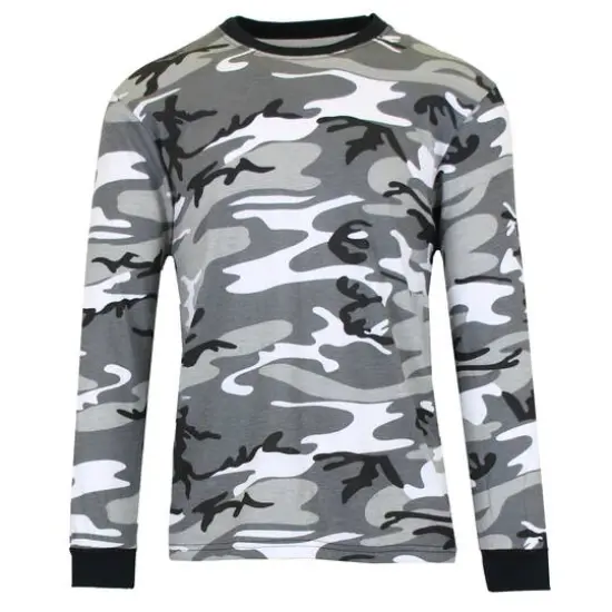 Galaxy by Harvic Long Sleeve Crew Neck Men's T-Shirt Woodland {2}