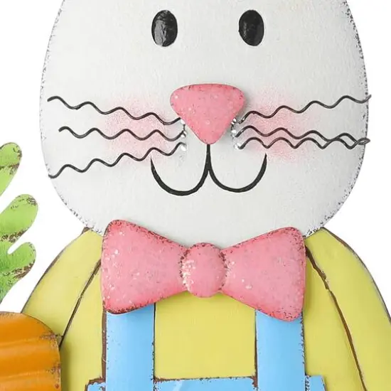 Glitzhome&reg; 36" Easter Bunny Boy Metal D&eacute;cor {7}
