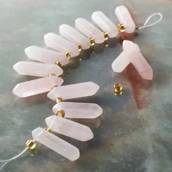 Rose Quartz Spike Beads by Bead Landing&trade; {3}